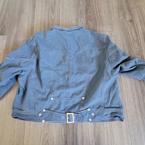 Addition Elle Rustic Look Denim Jacket - Picture 6 of 7